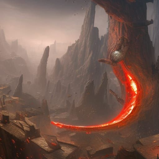 Fantastical Detailed Matte Painting in Deep Color