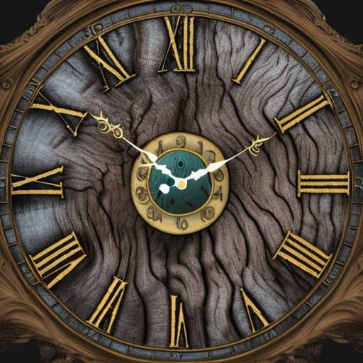 Dead Tree Clock: Epic Digital Matte Painting