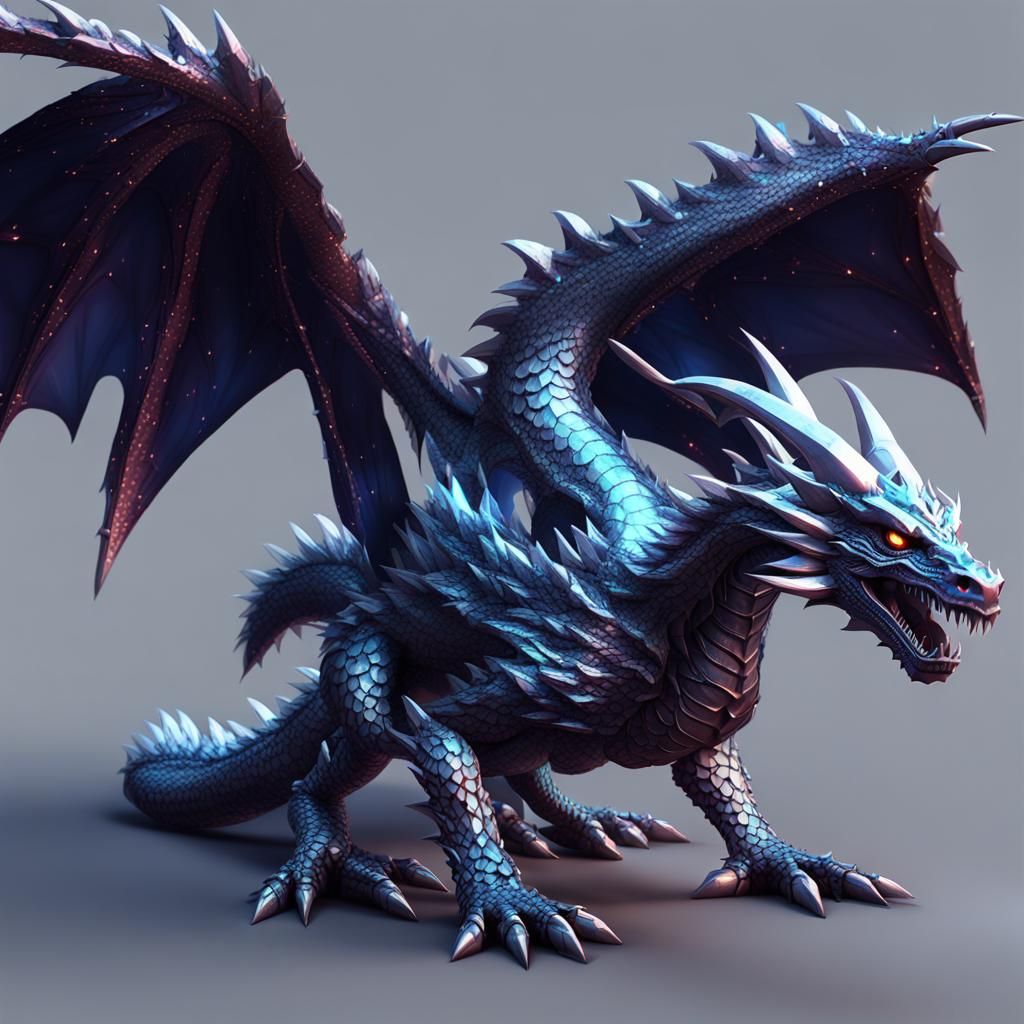 Crystal Dragon in Unreal Engine Style