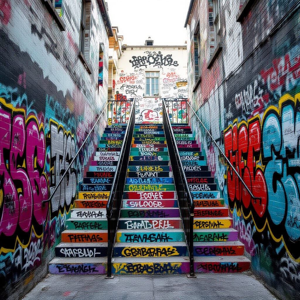 Ladder Ascending to Sky