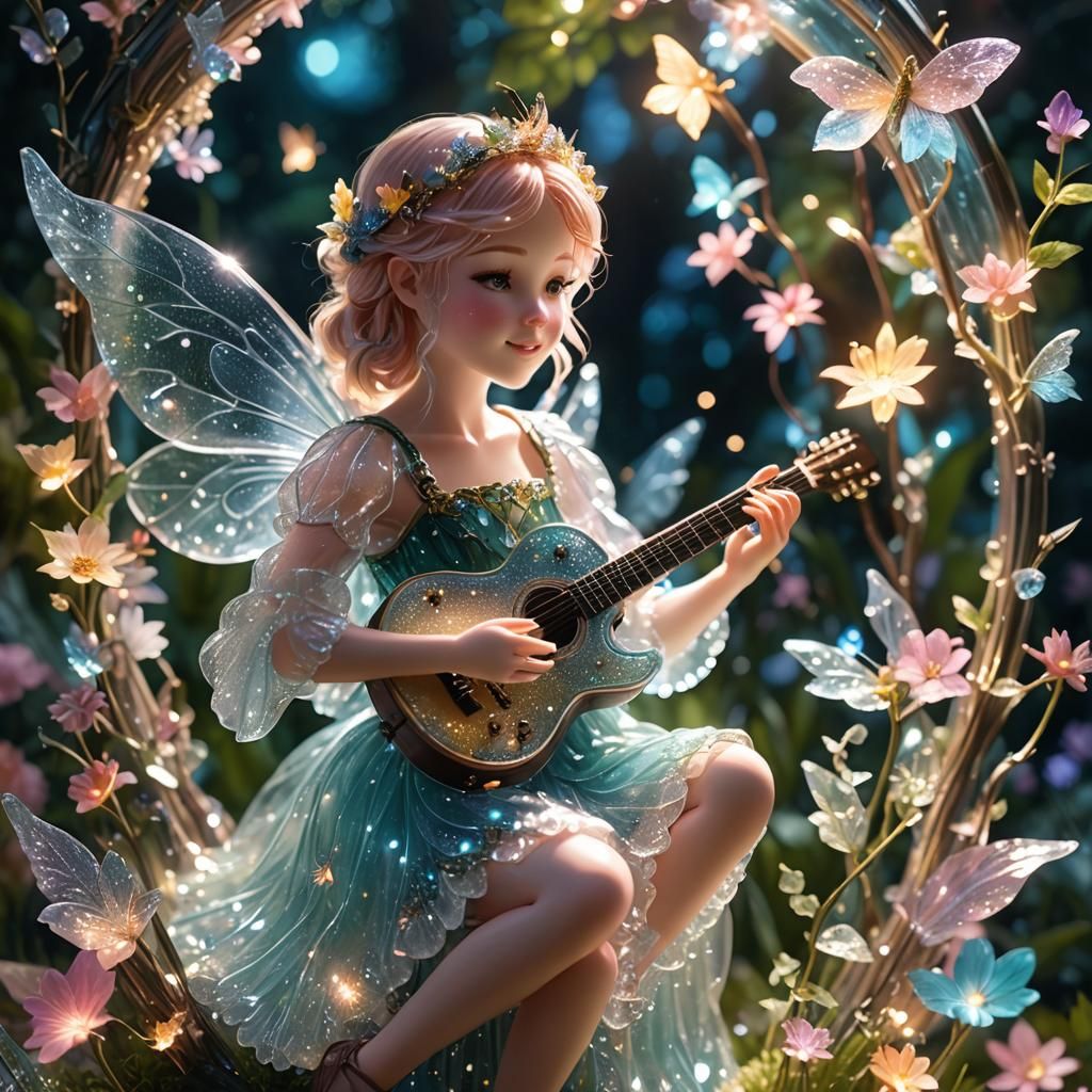 Fairy playing guitar