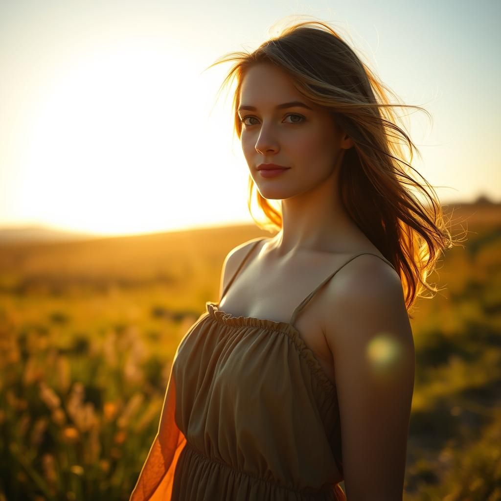 Emma in August Sunlight: Cinematic Film Still