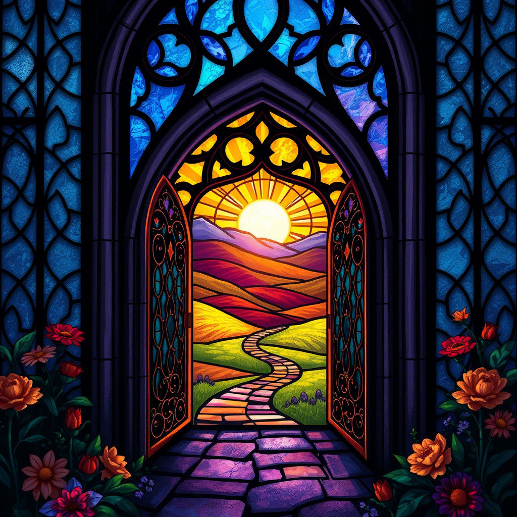Gothic Gateway to a Vibrant Landscape