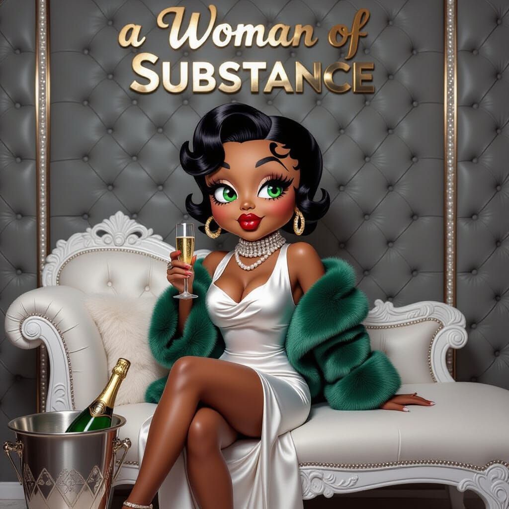 Hyperrealistic Betty Boop in Art Deco Glamour