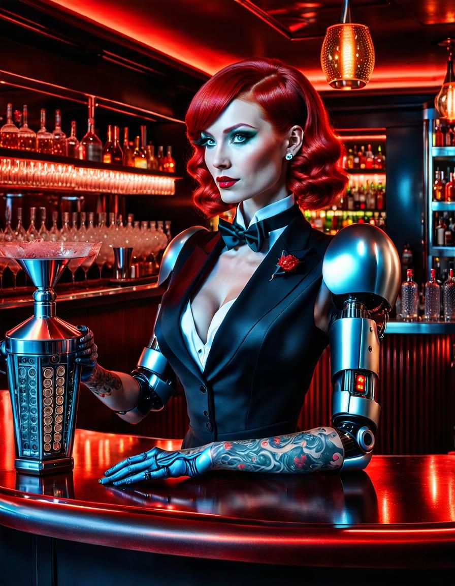 female robot butler