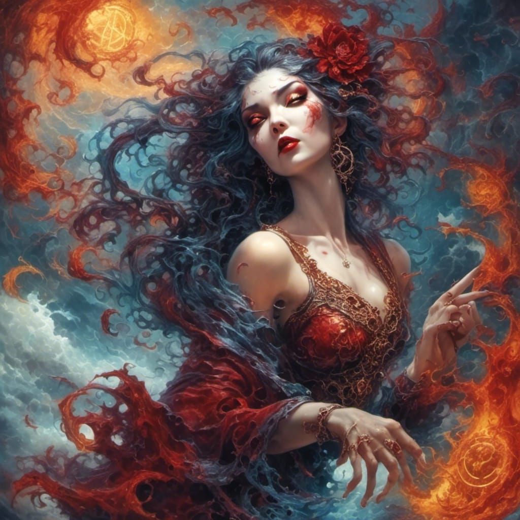 Chaotic Dance: AI-Generated Image of Frantic Enjoyment