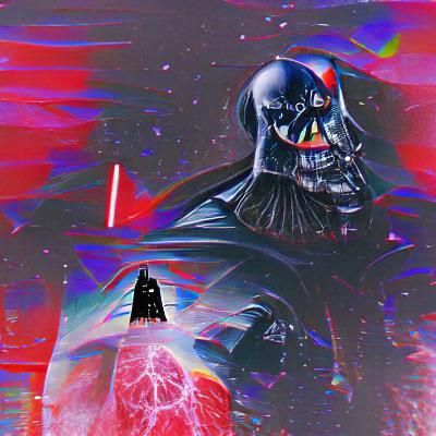 Darth Vader Portrait in Dark Digital Art