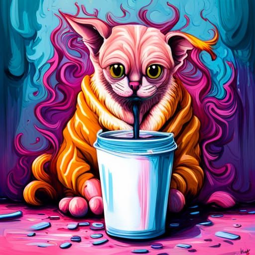 Milkshake cat