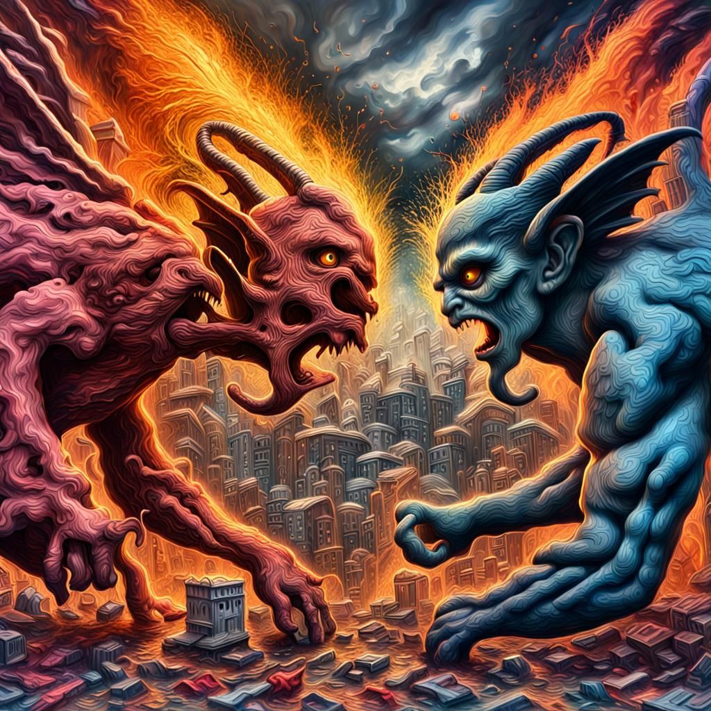 Earth Battle: Good Versus Evil in Graffiti Art