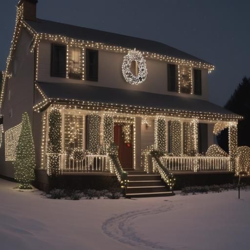 Festive Christmas Lights Outdoor Illumination