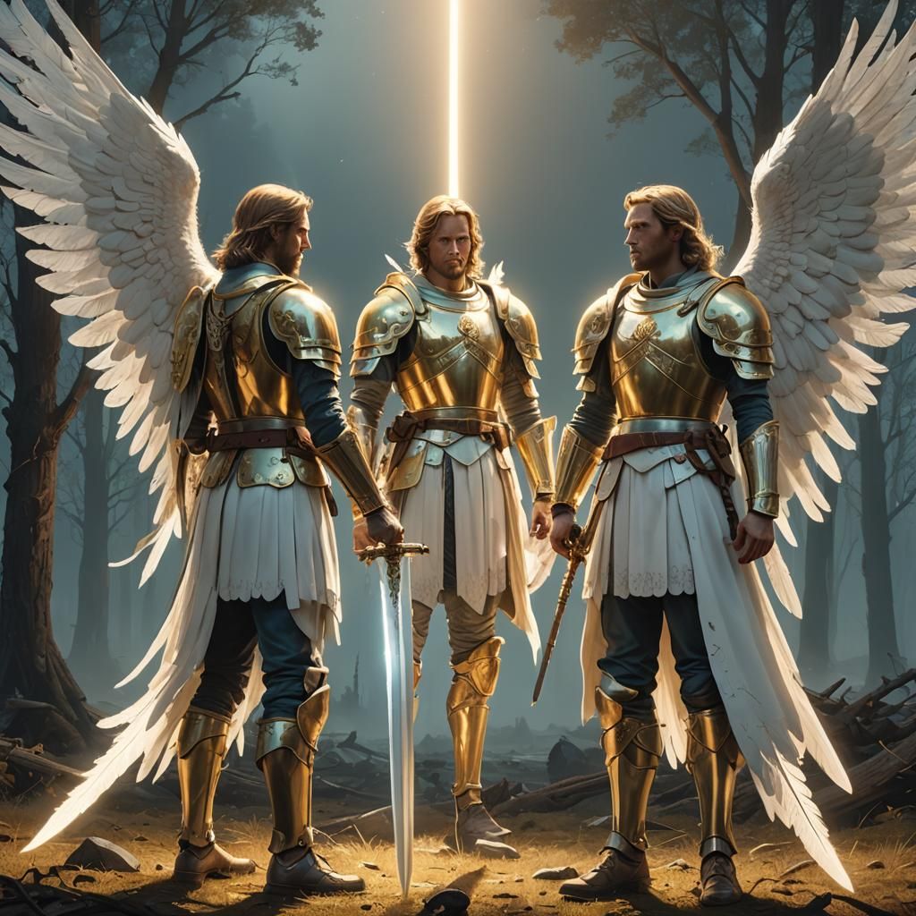Archangels Michael and Gabriel in Ethereal Light