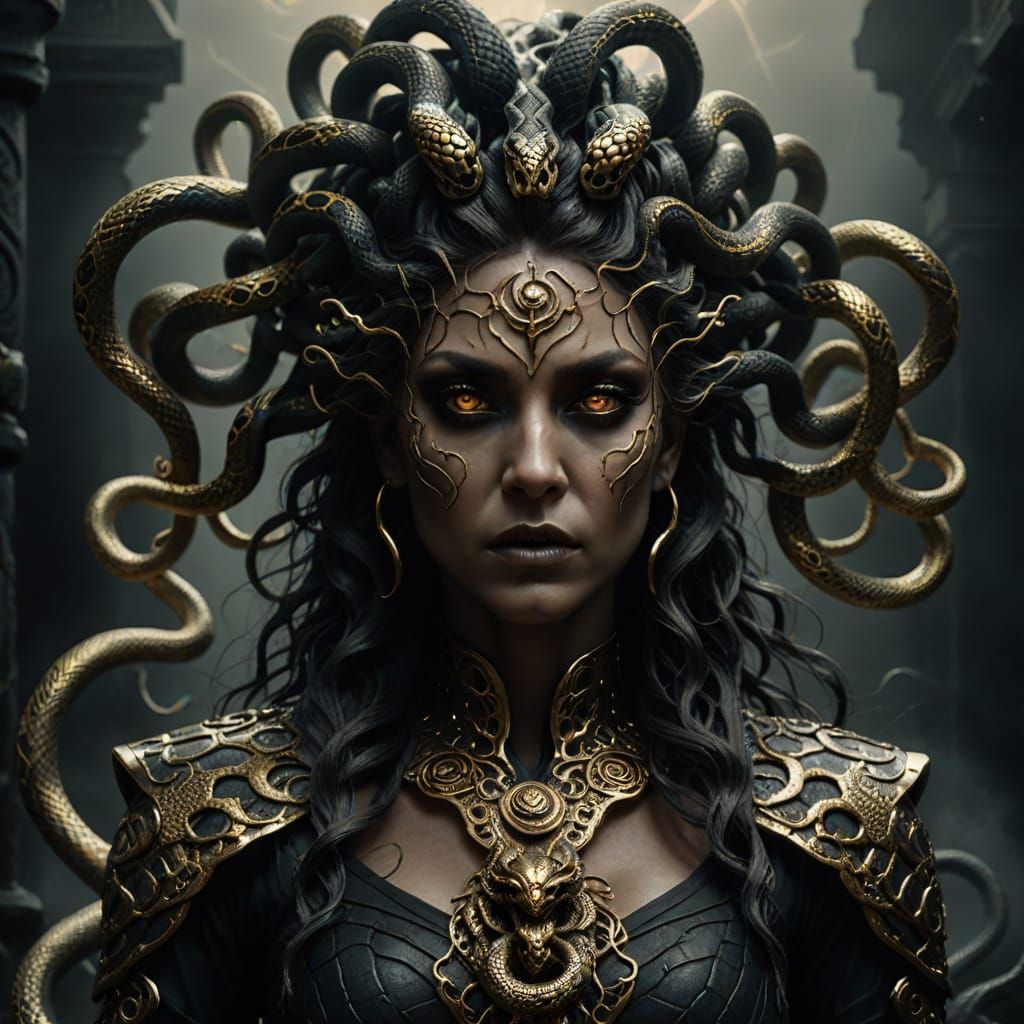 Medusa in Dark Gothic Style