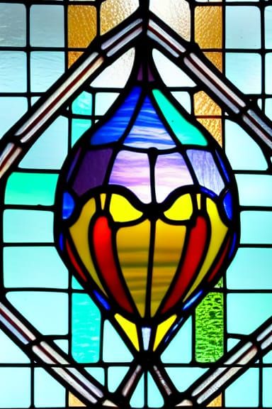 Bridge bat Beautifully Bilateral bashful balloon in stained ...