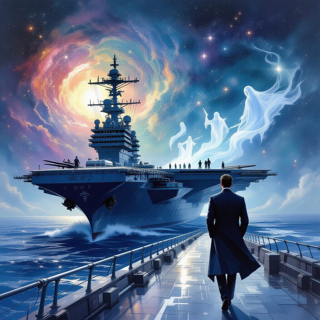 Gentleman on Spectral Carrier in Cosmic Nebula