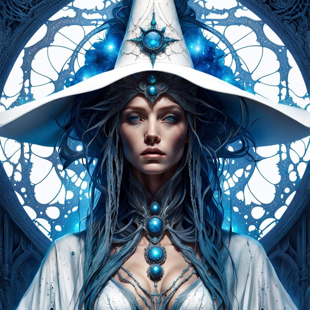 Cracking Blue Mannequin Witch with Elden Ring Motifs