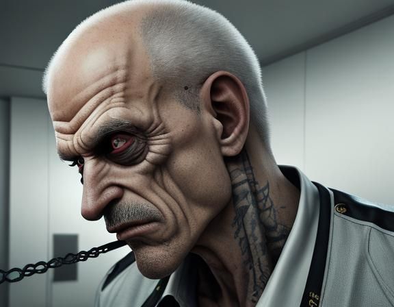 Photorealistic Mental Hospital Scene: Intense Detail