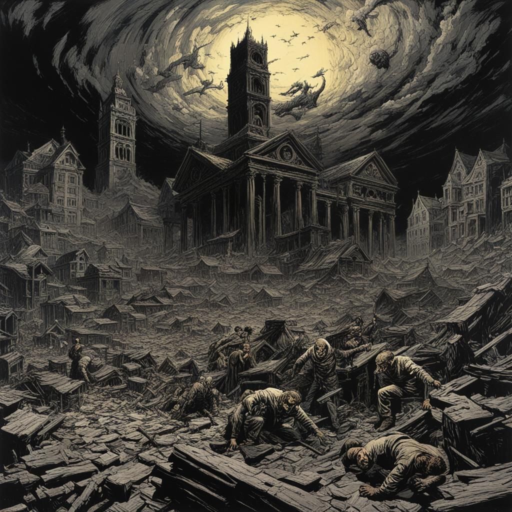 Champion of Justice in Devastated World: Expressionism