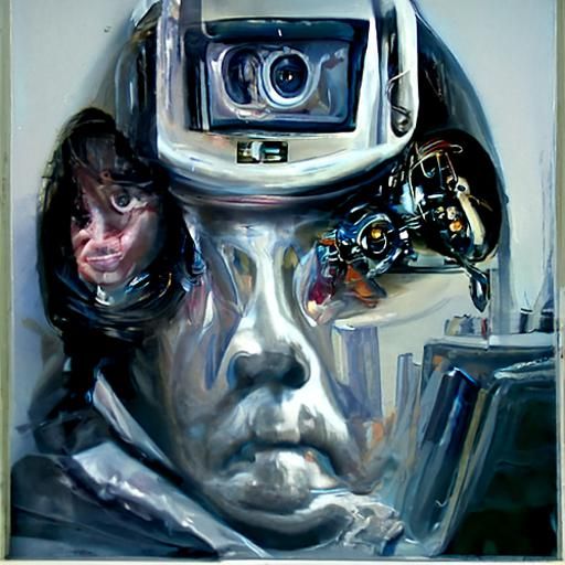 AI Self-Portrait as Oil Painting