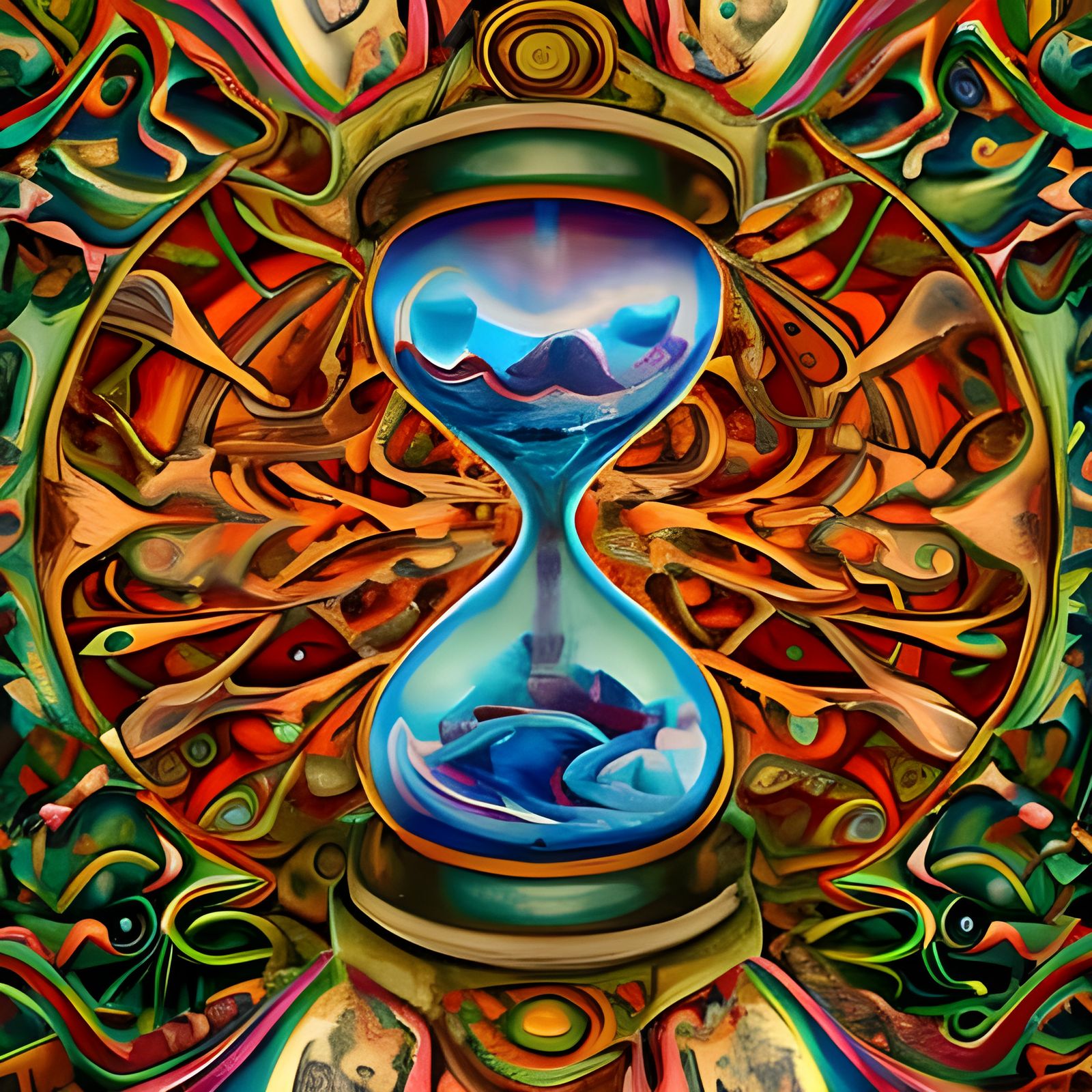 Hourglass Abstract