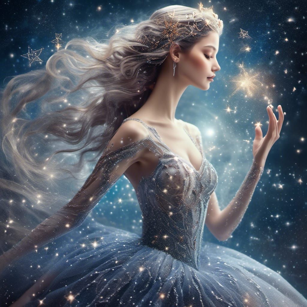Ethereal Glass Princess with Galaxy Dust