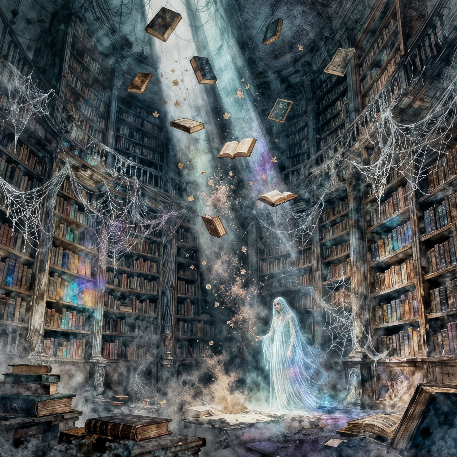 Spectral Librarian in Ethereal Light