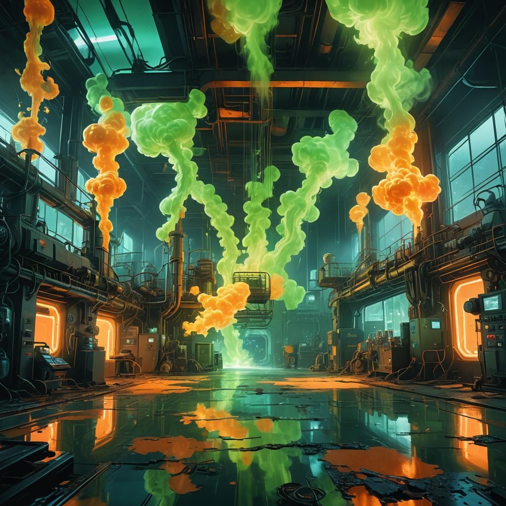 Violent Chemical Reaction in a Mystical Sci-Fi Lab