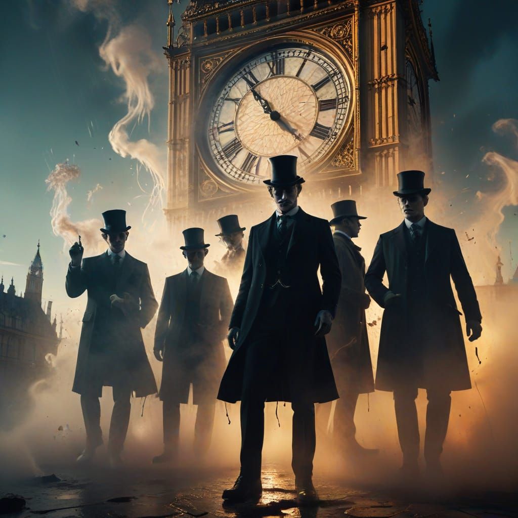 Surreal Protest Scene in 19th Century London