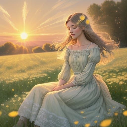 Romantic Whimsy in a Golden Sunrise