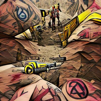 Borderlands Inspired AI Art