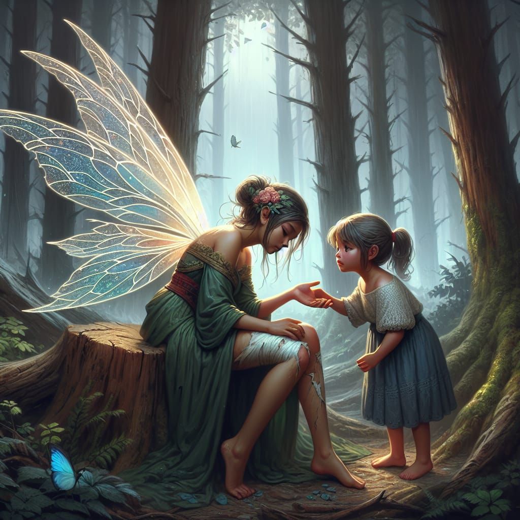 Compassionate Girls: A Digital Matte Painting