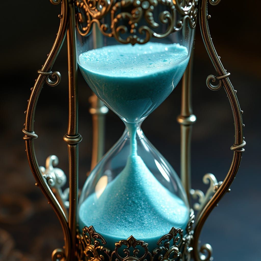 Enchanted Sand Hourglass in Gothic Style