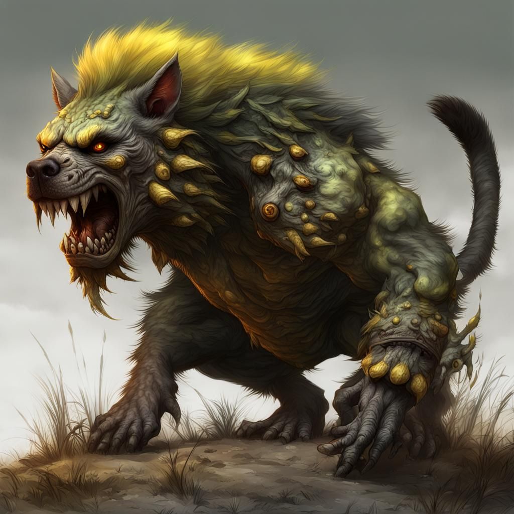 Viscous Gnoll in Detailed Matte Painting Style