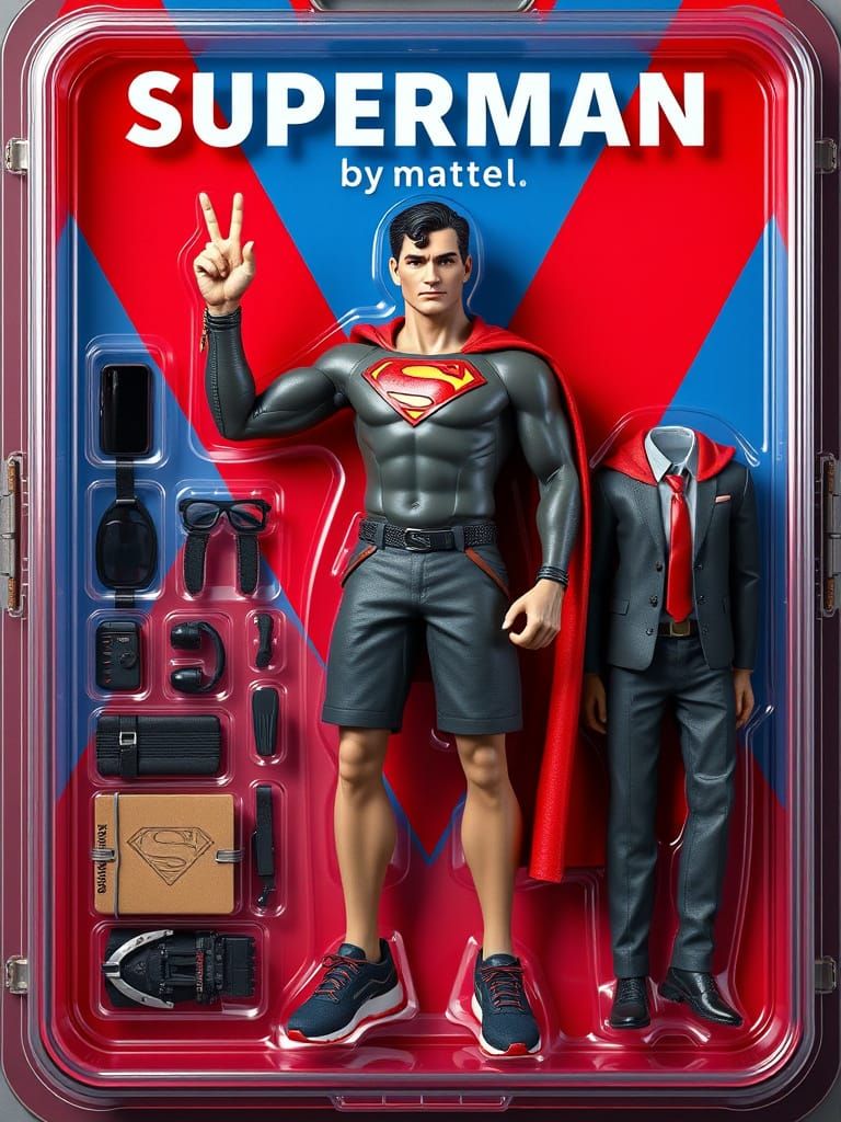 Superman in Dynamic Peace Pose, Exquisite Action Figure Toy ...