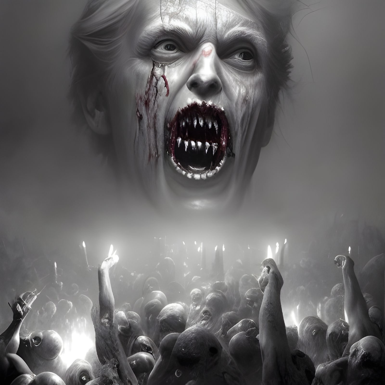 Hyperrealistic Horror: Man Consumes Souls