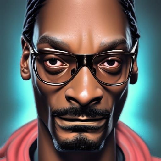 Snoop Dogg Portrait in Hyperdetailed Splash Art Style