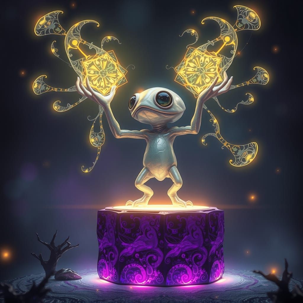 Ethereal Crystal Mutant Unveils Celestial Tapestry