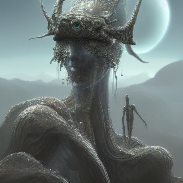 Otherworldly Alien Landscape in Matte Painting Style