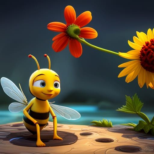 Maya the Bee and Willy: 3D Animated Art