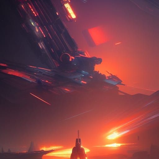 Epic Space War Concept Art in 8K Resolution