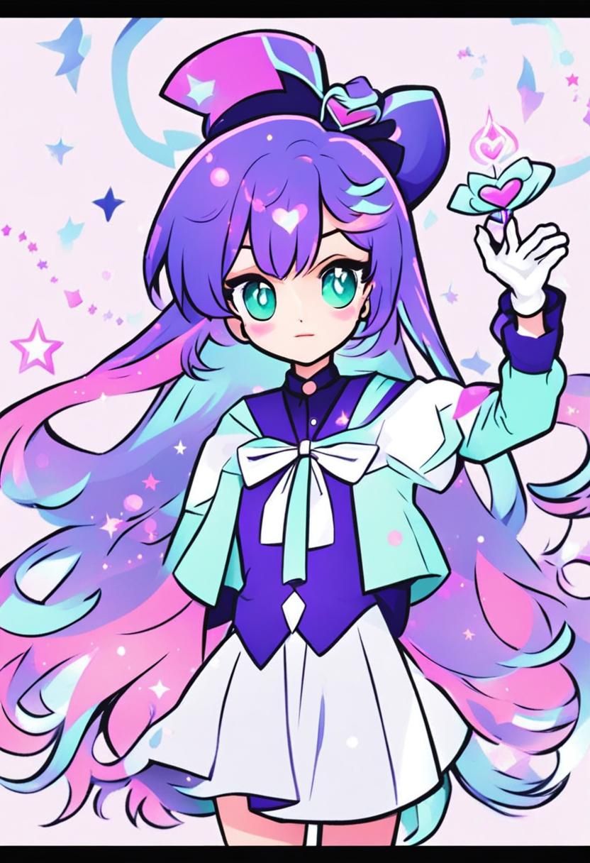 Magical Girl Character in Light Contemporary Style