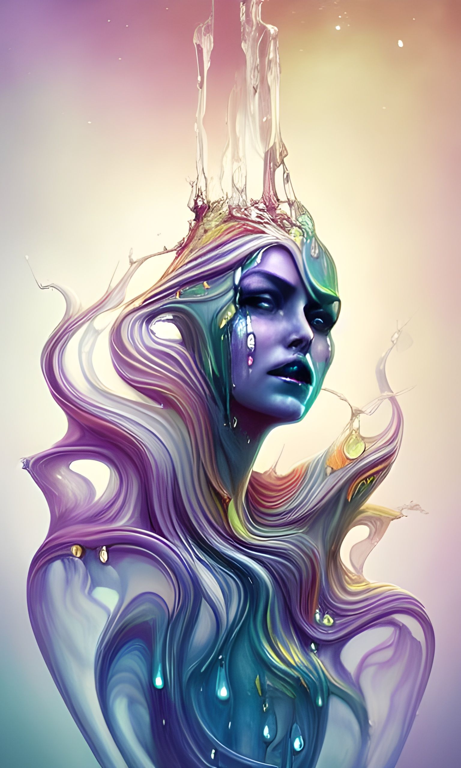 Cosmic Queen of Melting Beauty: Sci-Fi Fantasy Art
