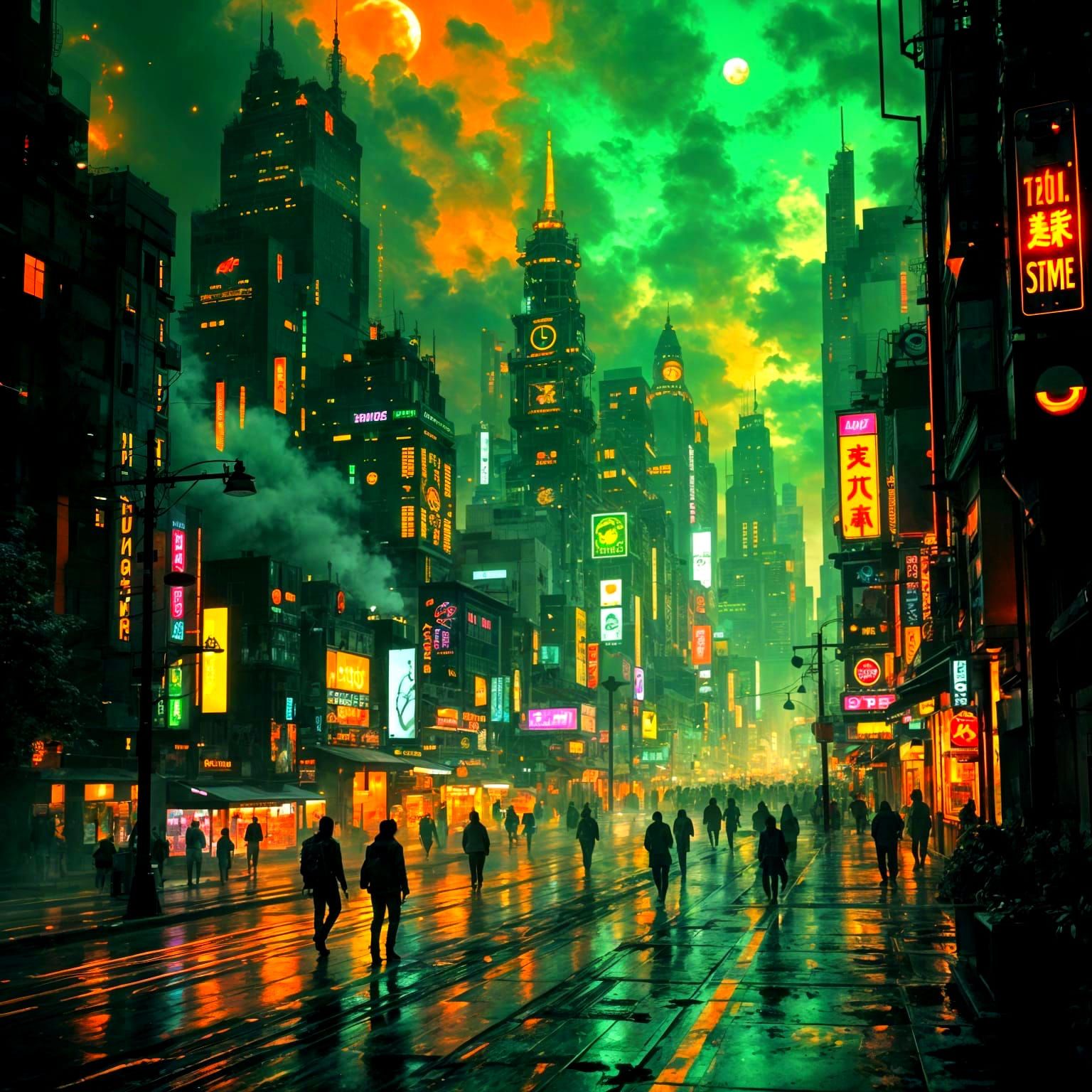 Neon City: A Cyberpunk Symphony of Light
