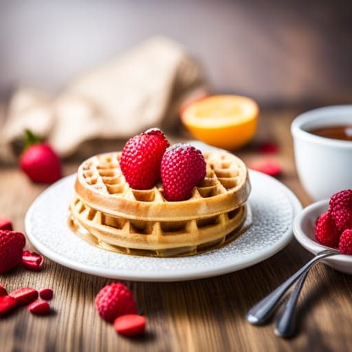Delicious Waffles in Professional Photography Style