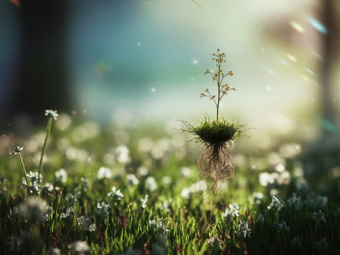 Mystical Meadow Blooms with Enchanted Beauty