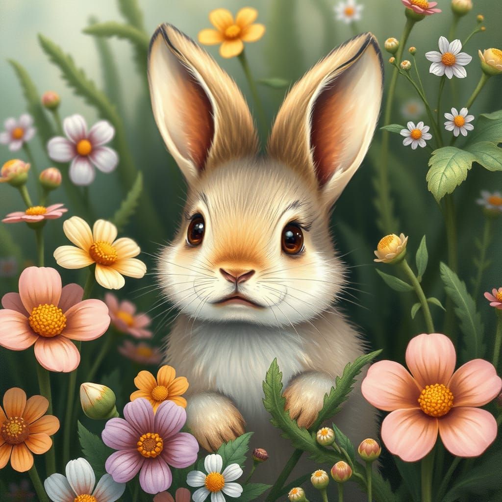 Whimsical Woodland Creature in Beatrix Potter Style