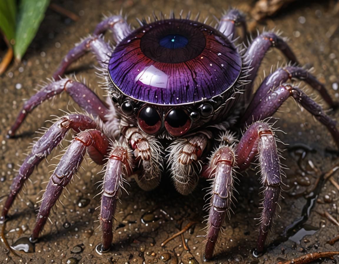Surreal Spider-Eyeball Creature