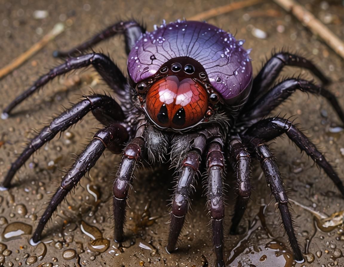 Surreal Eyeball Creature with Tarantula Legs