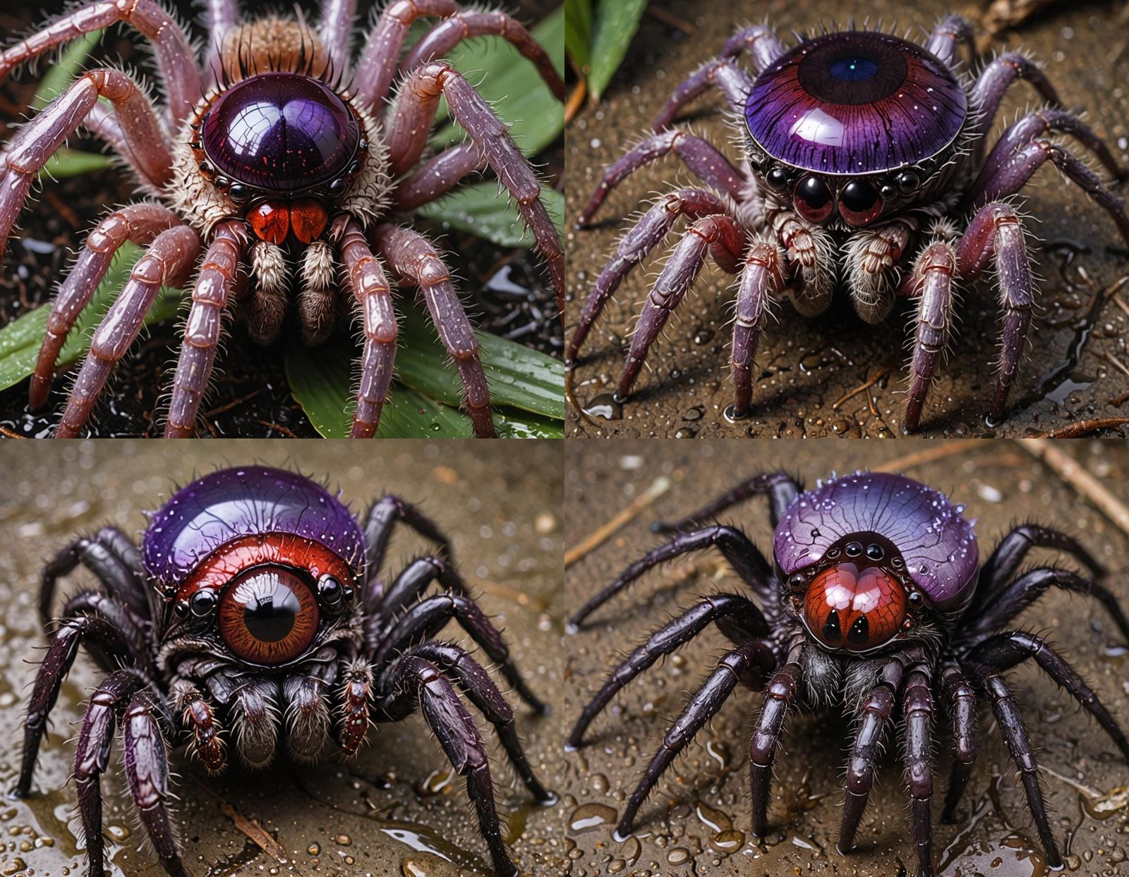 Surreal Eyeball Spider Creature with Tarantula Legs