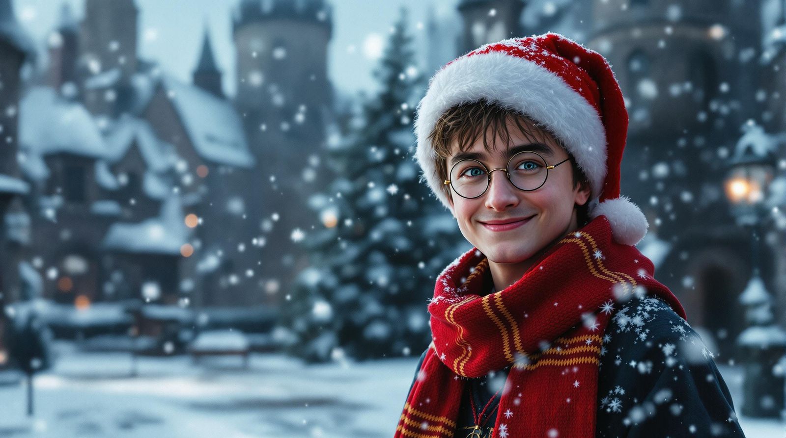 Harry Potter in a Winter Wonderland, in a High-Definition Cy...