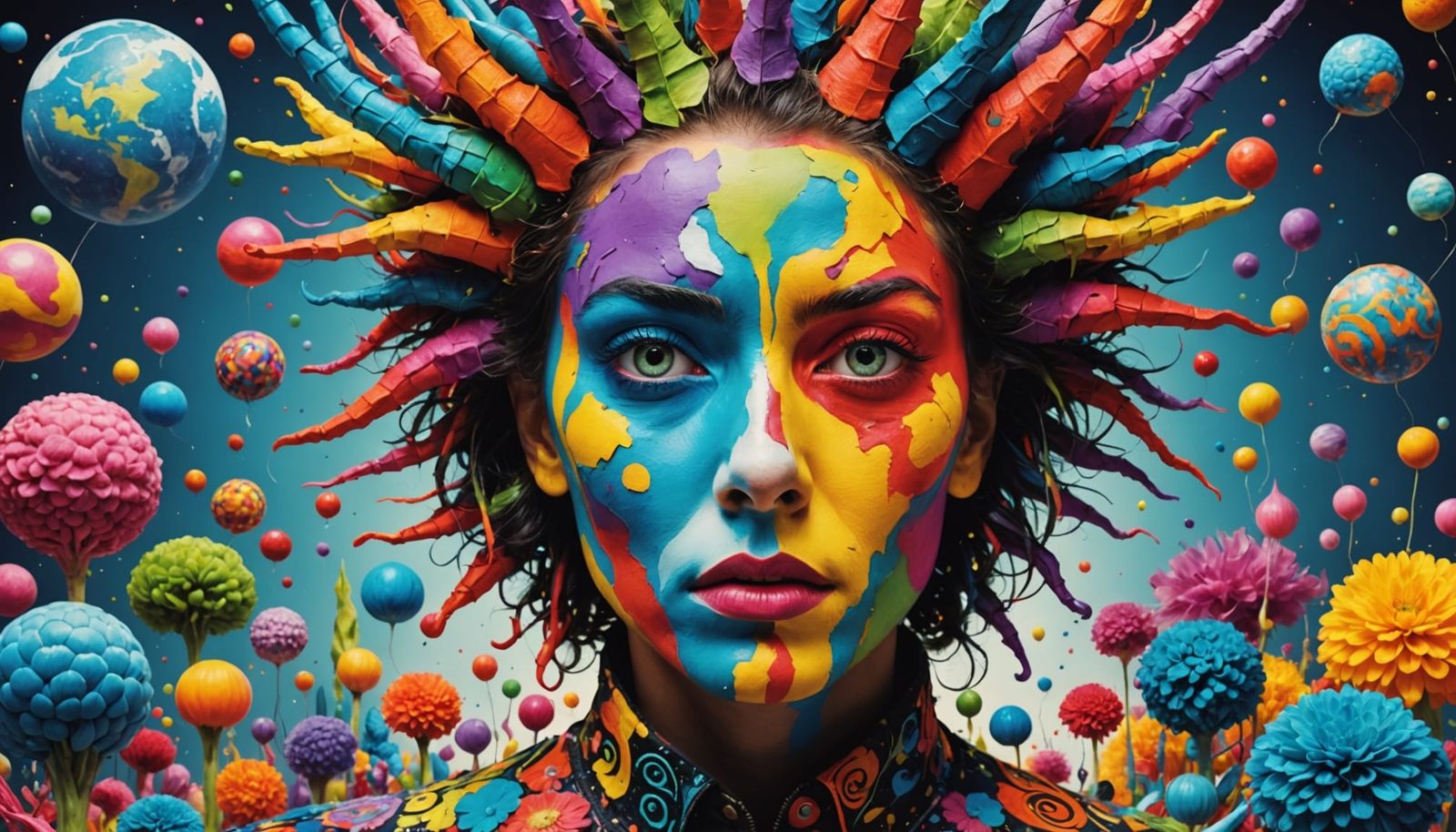 Extremely Outlandish and Vividly Colorful Surreal Creation